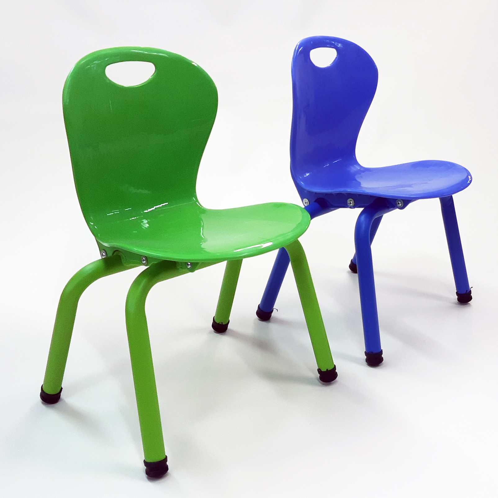כיסא גן רגל מתכת מושב פלסטיק  - תמונה מספר 1
