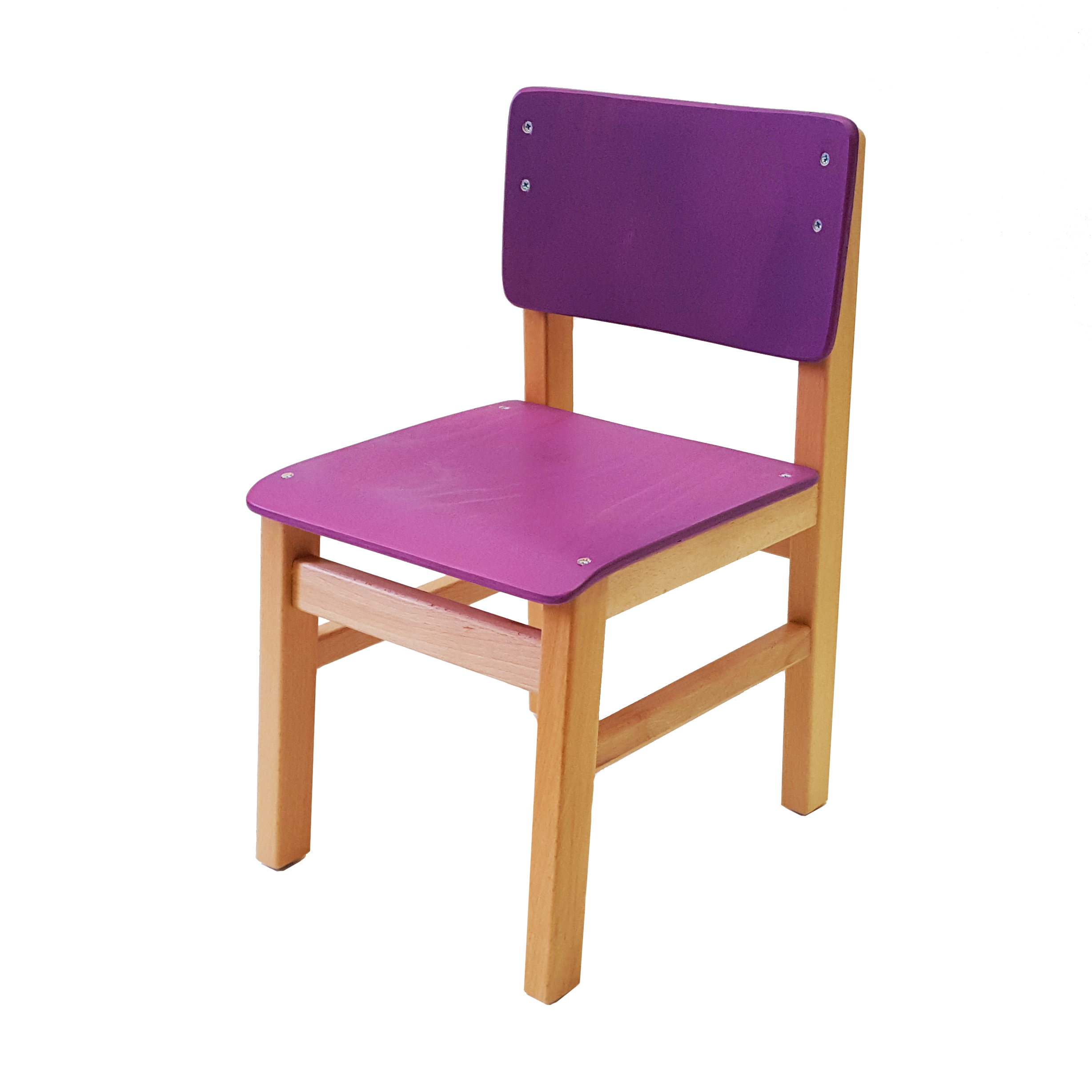 כיסא גן רגל עץ בוק צבעוני - תמונה מספר 4