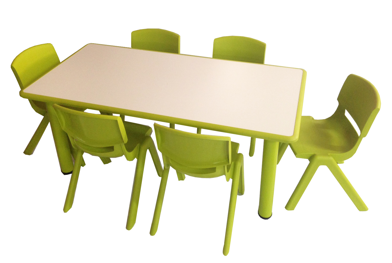 שולחן קנט פלסטיק 120*60 - ירוק ליים - תמונה מספר 2