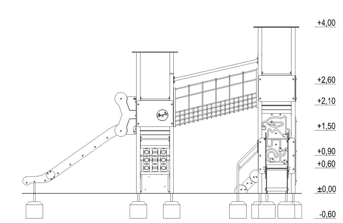 ST  - מתקן משולב נגיש - Dynamic Tower סדרת אורבן: 6.0 - תמונה מספר 3