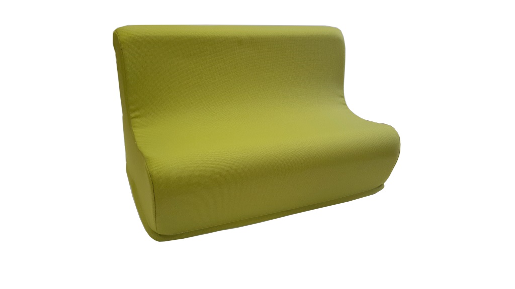ספת סלון דו מושבית רכה - ירוק ליים - תמונה מספר 1