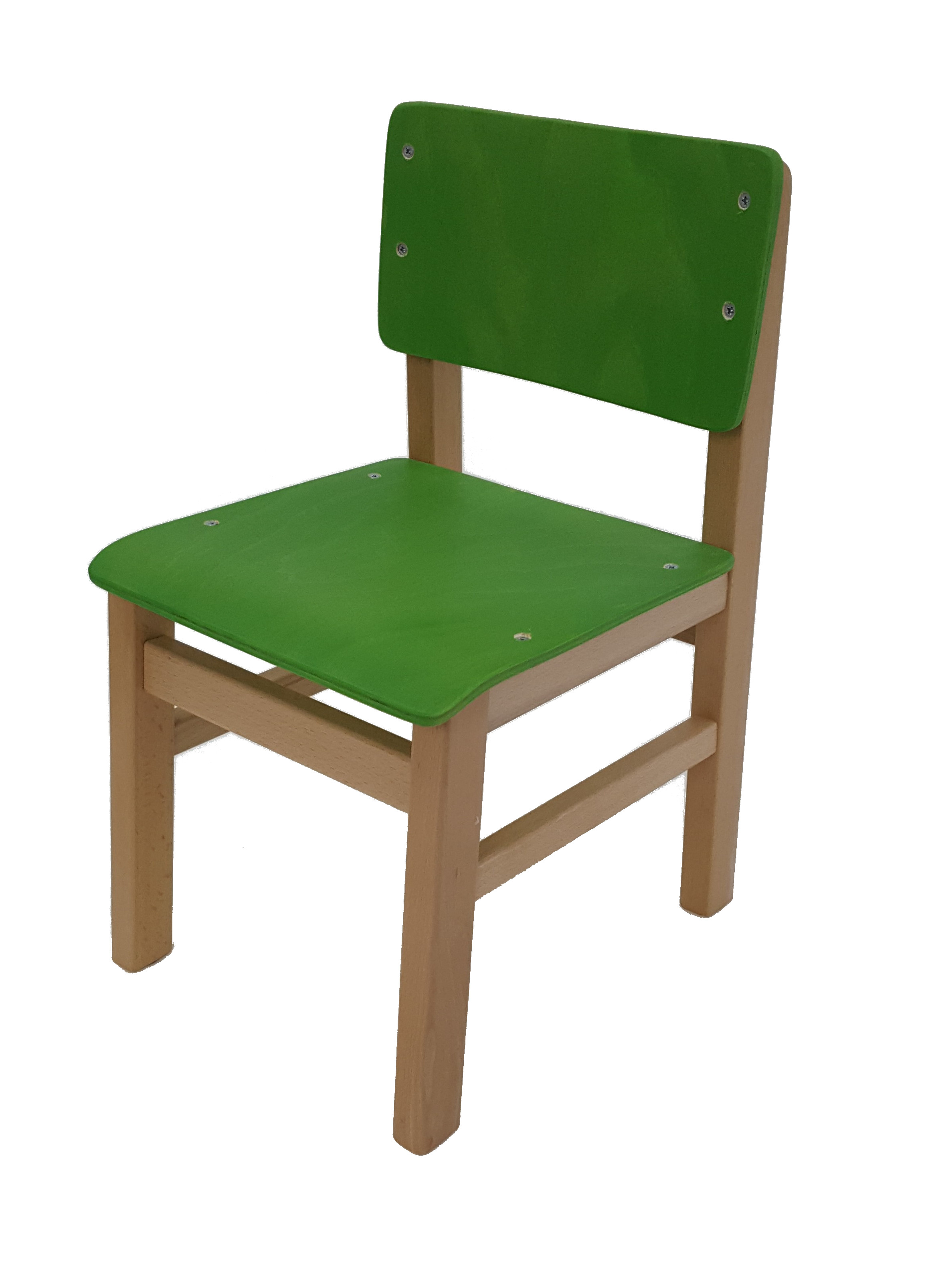 כיסא גן רגל עץ בוק צבעוני - תמונה מספר 2