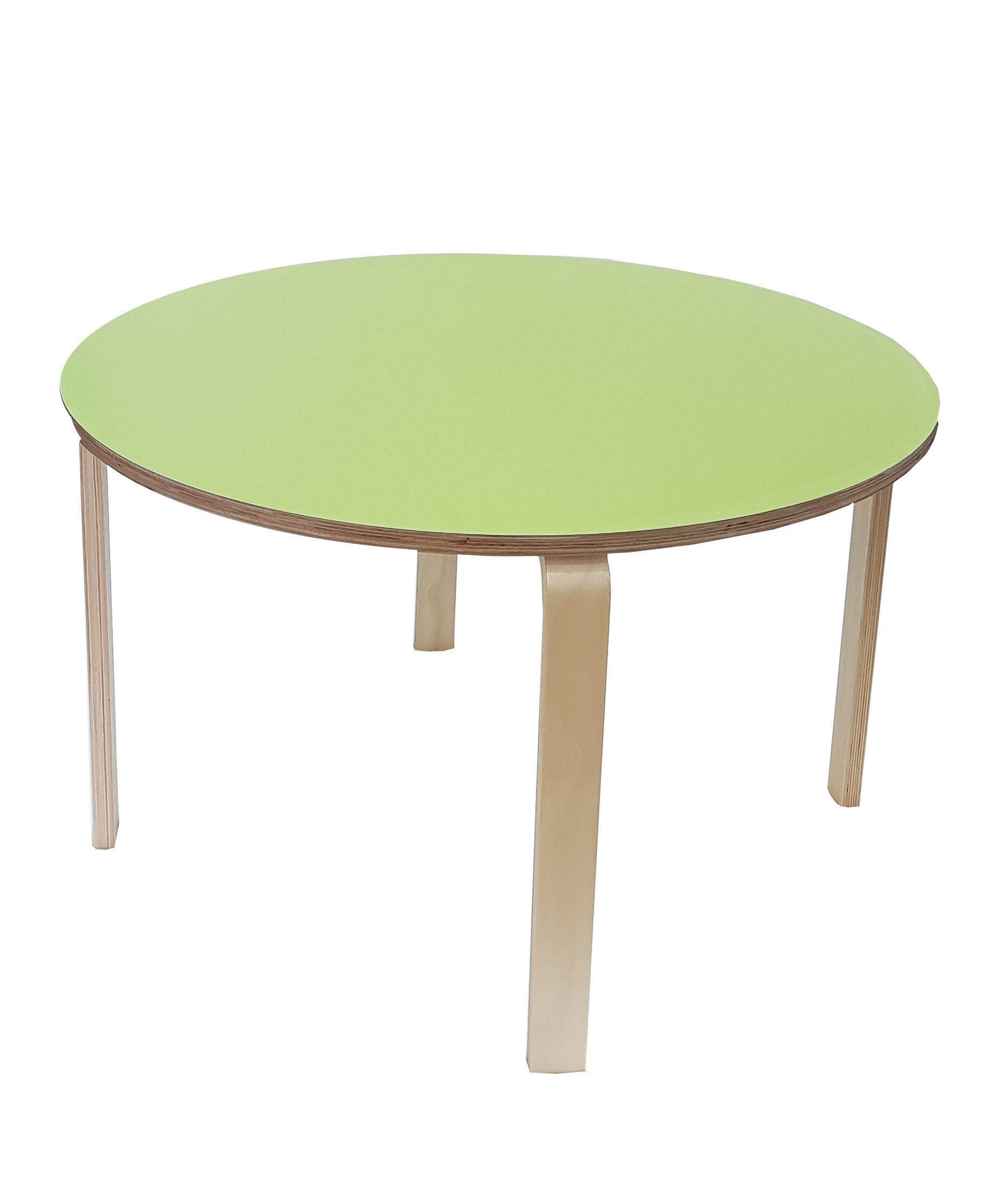 שולחן עגול רגל עץ מעוצבת קוטר 80 ס